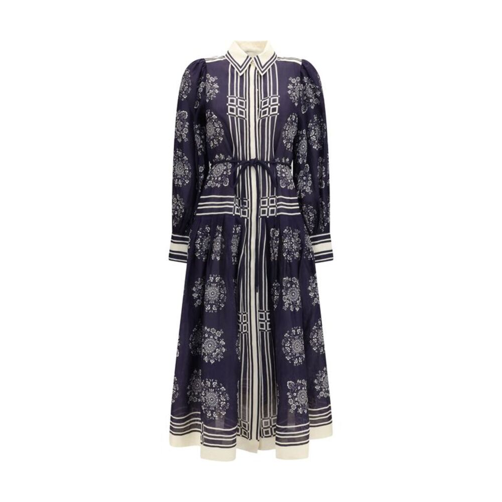 Alemais Women Banderra Floral Print Midi Shirt Dress